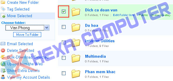 Di chuyển thư mục hay tệp tin